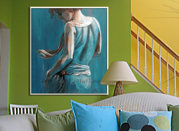 ציור אישה רוקדת לעיצוב הסלון