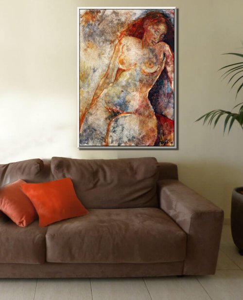 Nude Painting in warm colors