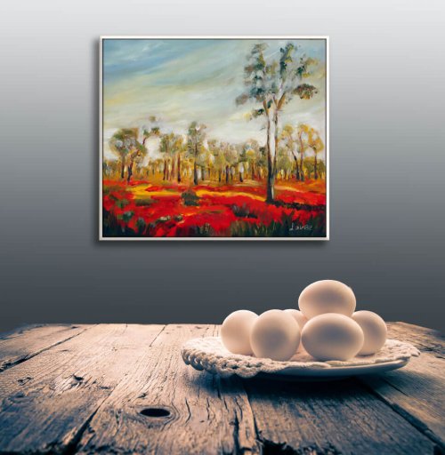 ציור שדה כלניות