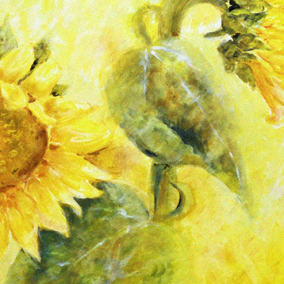 ציור חמניות גדול לבית