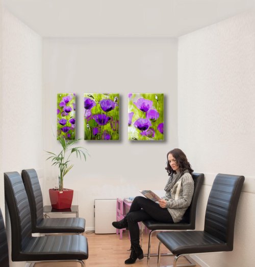 ציורי פרחים למשרד