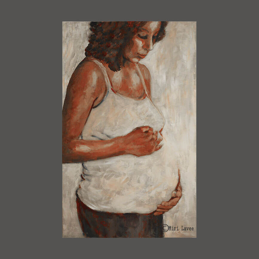 ציור אישה בהריון