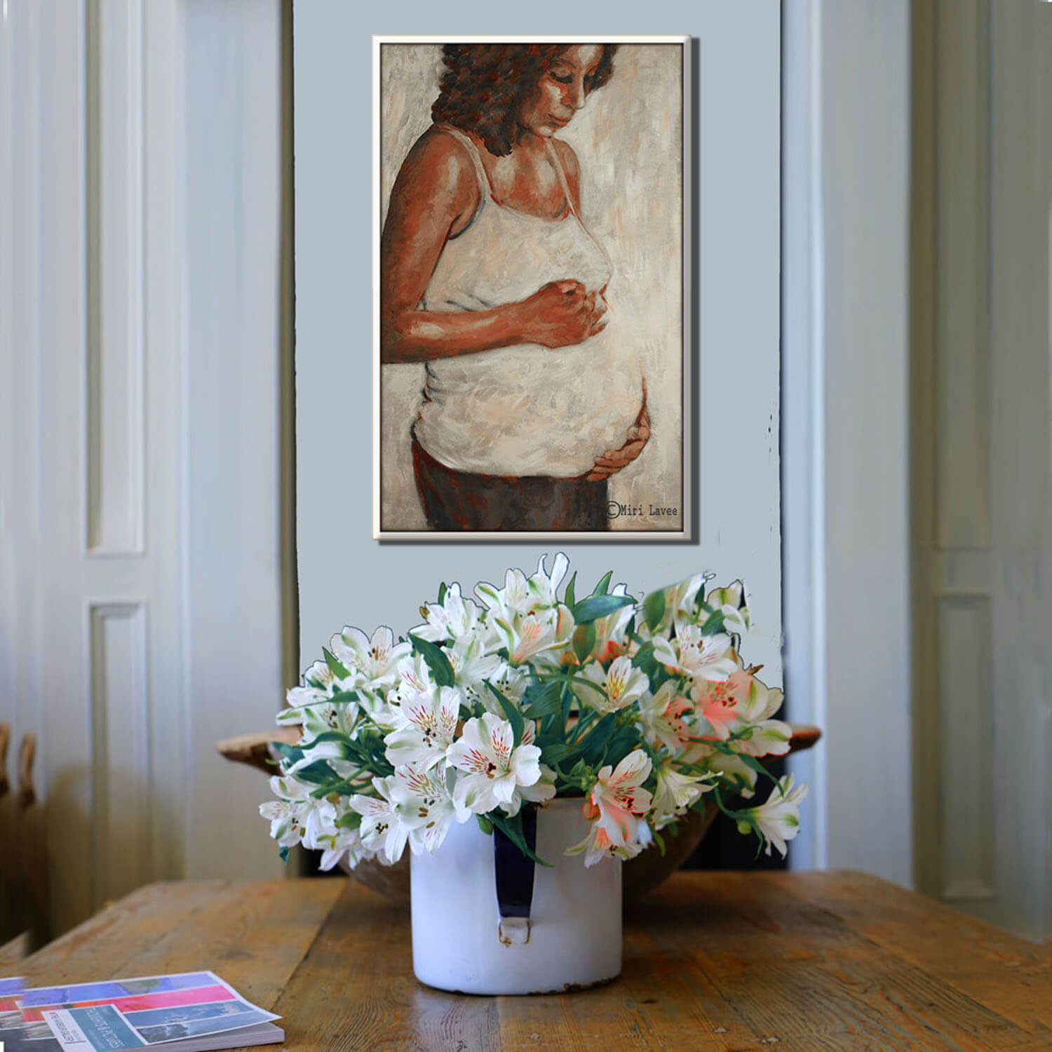 ציור אישה בהריון